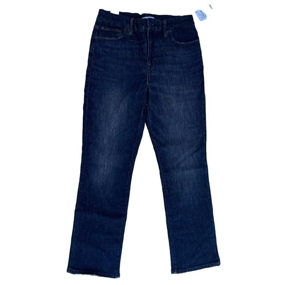Good American Black Denim Good Legs Straight Cashmere Jeans - Picture 12 of 16